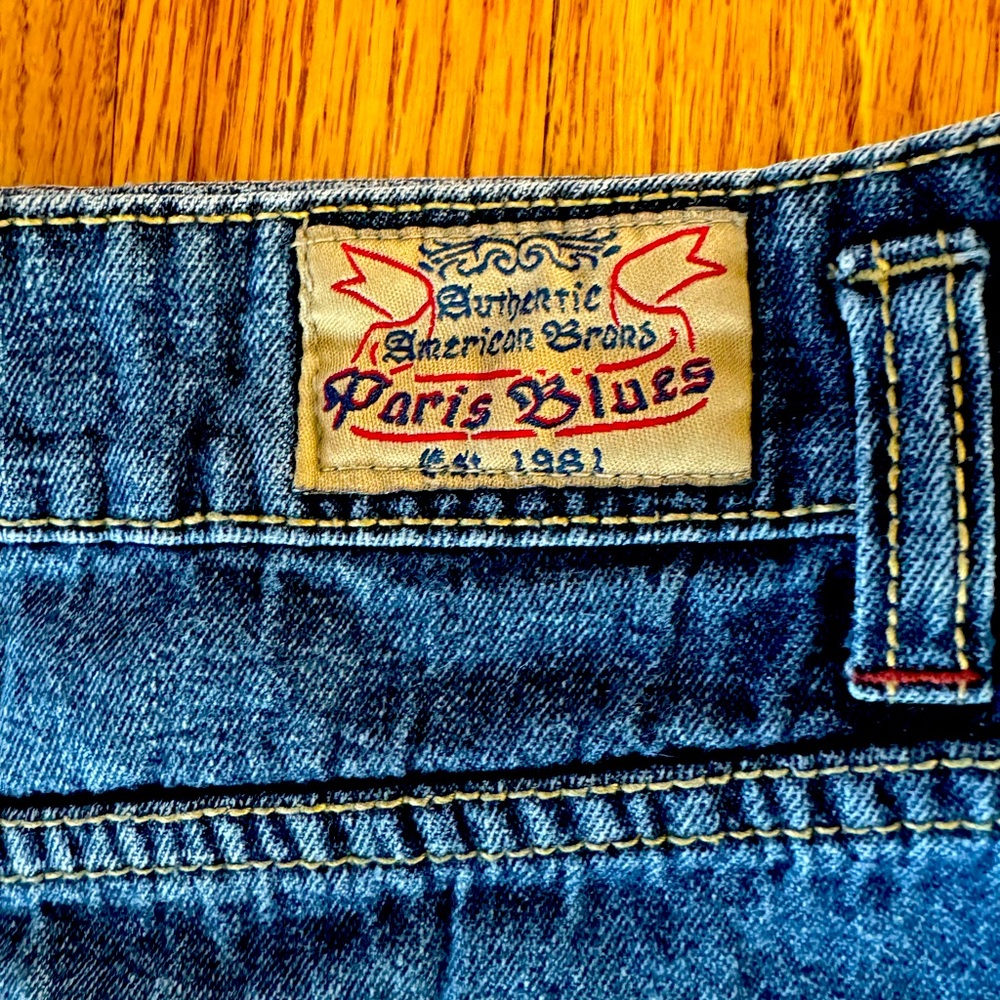 Retro Paris Blues Mini Skirt